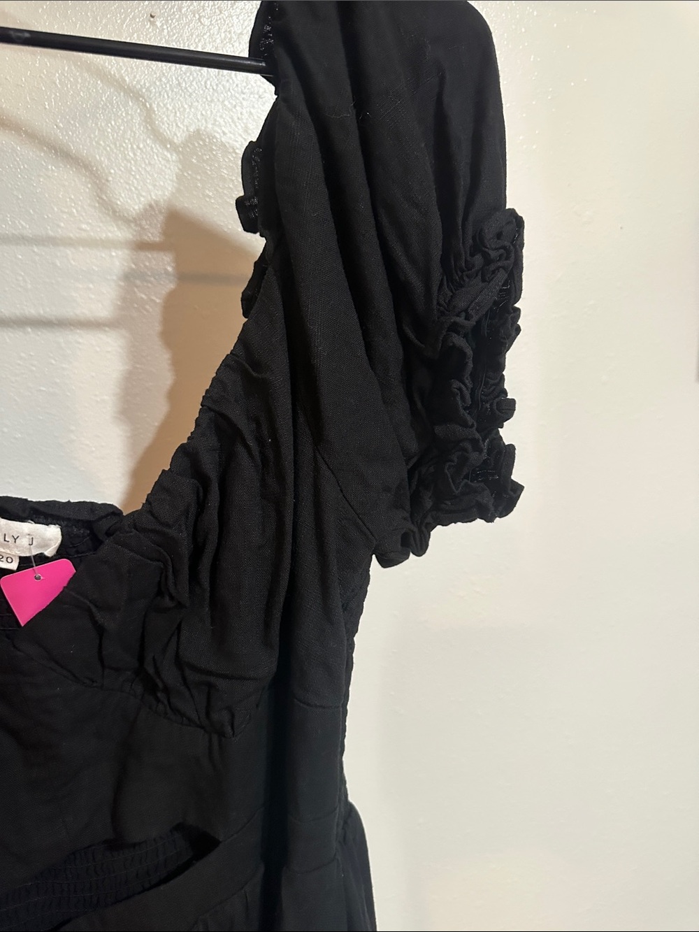 Black Puff-Sleeve Midi Dress - Unbranded - Picture 4 of 4